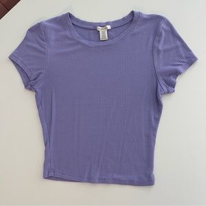 ribbed cropped baby t-shirt